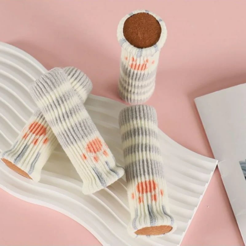 Thickened Chair Leg Covers Cat Paw Table and Chair Leg Pads Silent and Wear-Resistant Universal Protector for Stool Legs