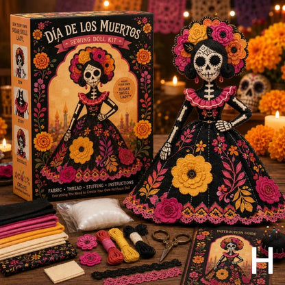 🖤 DIY Day of the Dead Patchwork Doll Kit