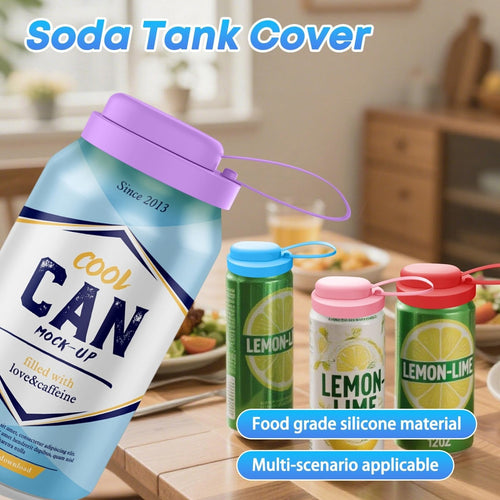 3Pcs BPA-Free Reusable Soda Can Lids, Secure Fit Covers to Keep Drinks Clean & Bug-Free, Optional Straws Included
