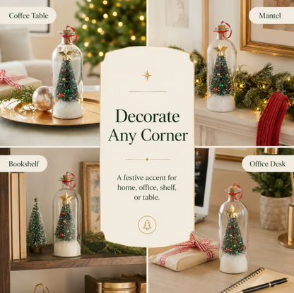 🎅🎄 Recordable Christmas Tree In Bottle Ornament | Voice Message Keepsake Giftcordable Message in a Bottle
