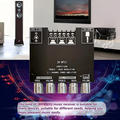 🔥 2.1 Channel Bluetooth Audio Receiver Power Amplifier Module🔊