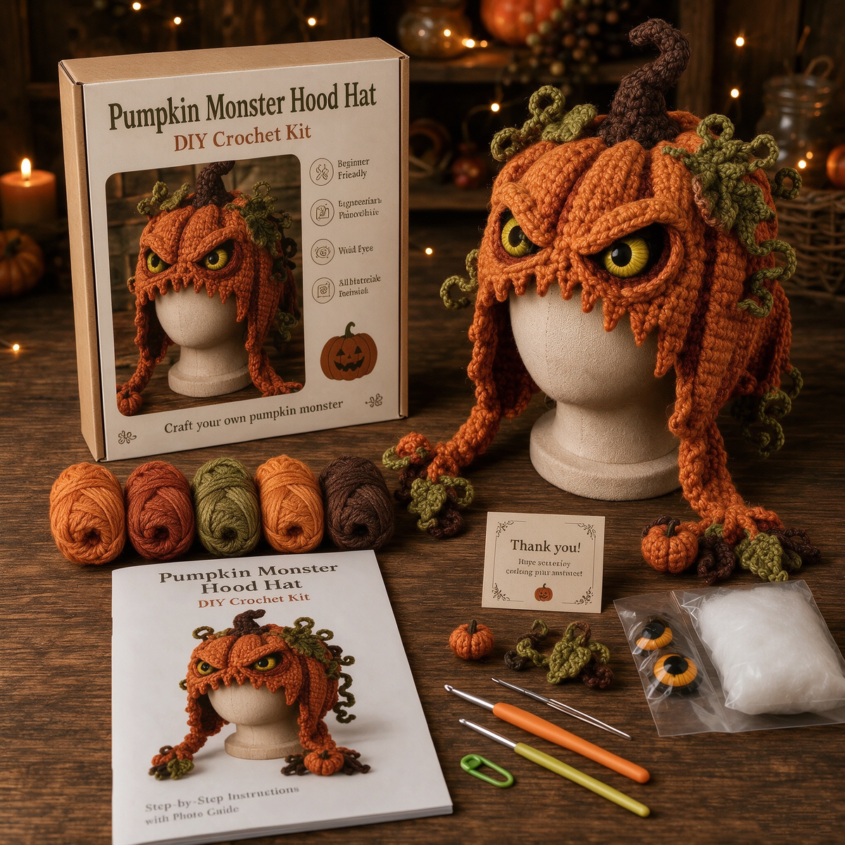 👻🔥 Today 49% OFF🔥 Halloween Monster Hood DIY Craft Kit | Create Your Own Spooky Halloween Masterpiece
