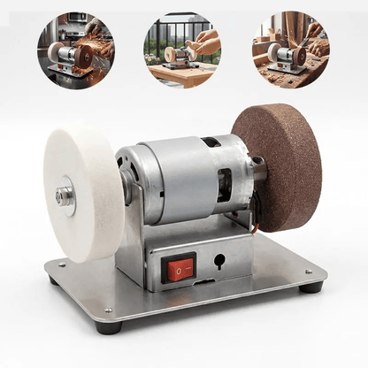 ⚙️ Compact 100W Bench Grinder with Adjustable Speed and Twin Wheels for Sharpening, Smoothing Edges and DIY Workshop Projects