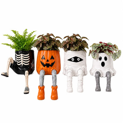 Halloween Planters with Legs