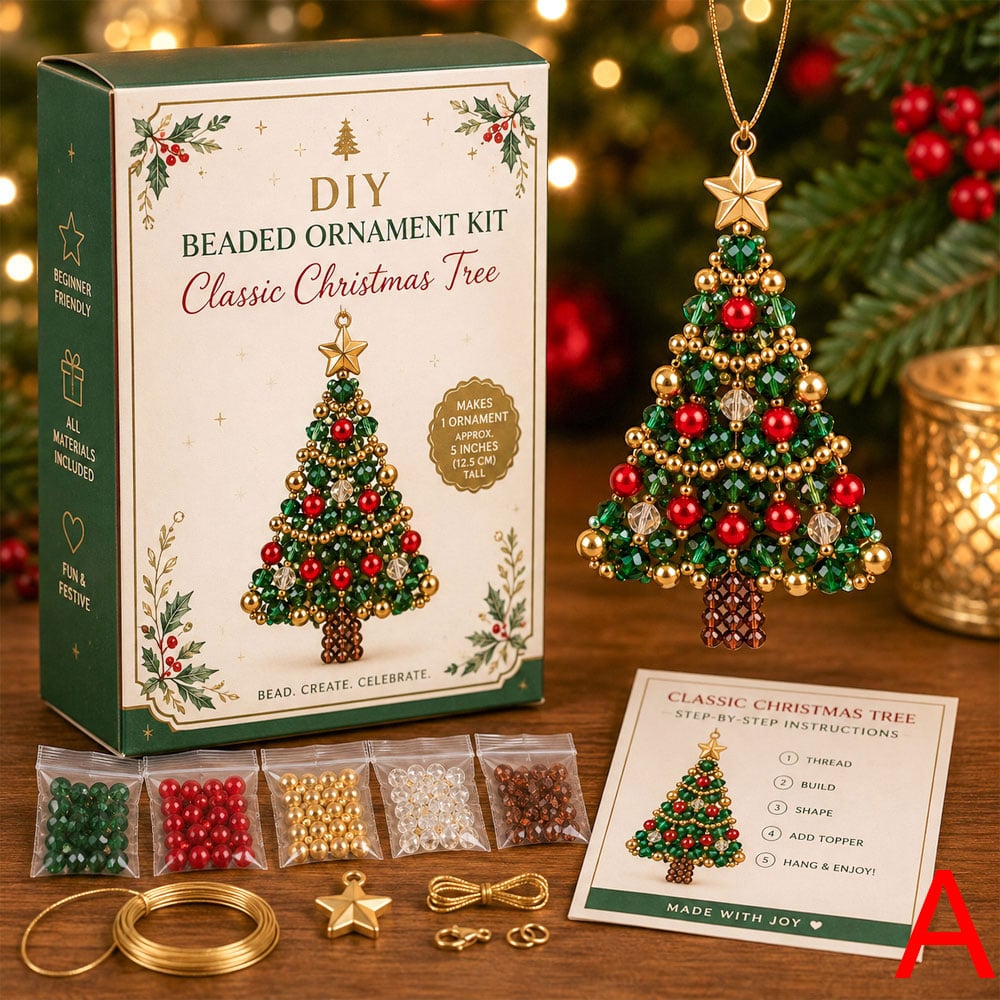 🎅 2026 Christmas Gift 49% Off--DIY Christmas Tree Beaded Ornament Kit