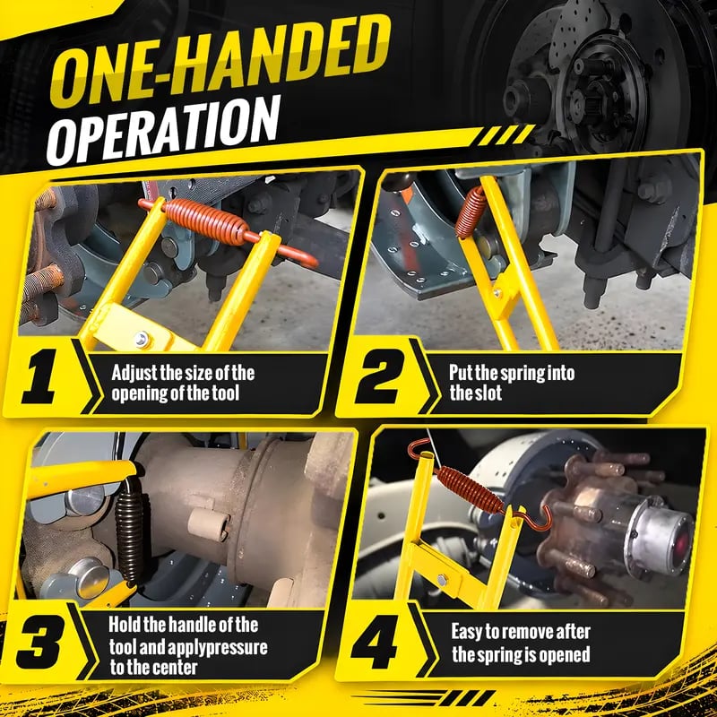 Truck Brake Spring Tool LT890 Heavy Duty Truck Brake Spring Slack Adjustable Tool Anchor Pin Spings Installer for Semi Trucks Brake Spring Pliers Air Drum Brake Shoe Spring Tool
