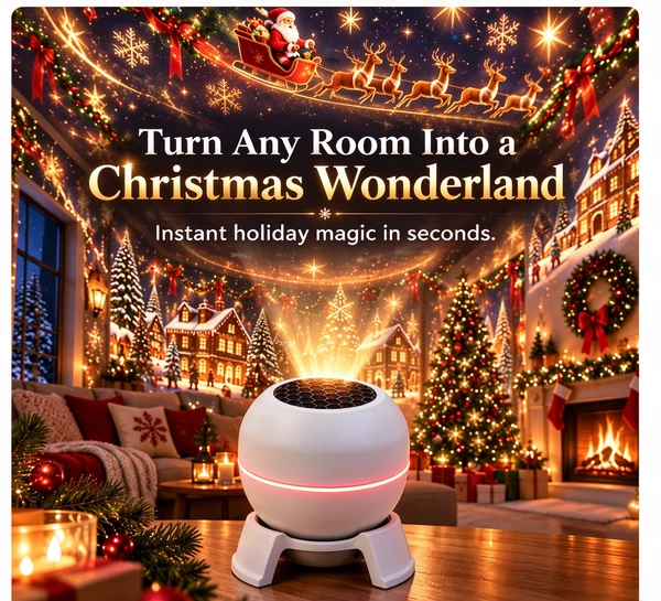 🎄 Christmas Projector Light – Indoor Holiday Projection Lamp for Walls & Ceilings