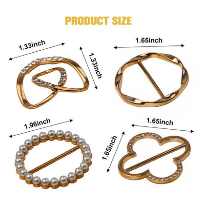👗4 Counts Women's Fashion Metal Shirt Clips