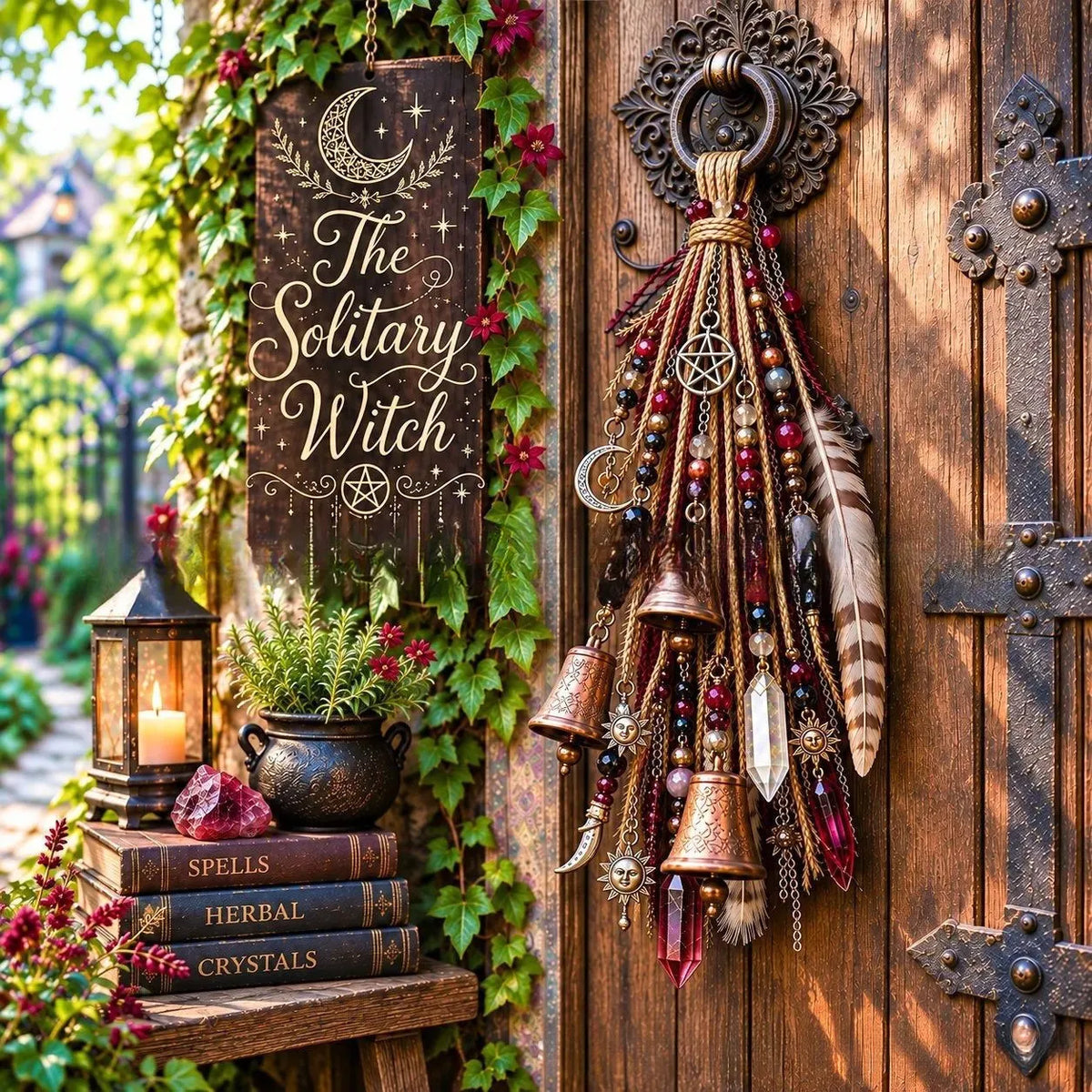 👉 Whimsical Witch Door Bell – Unique Hanging Decor for a Charming Home Entrance