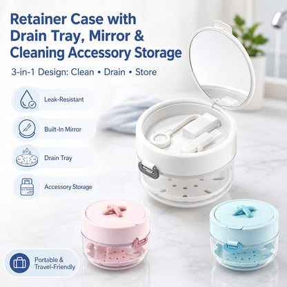 🦷✨3-in-1 Retainer Cleaning & Storage Case