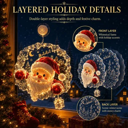 ✈️Last Day 50% OFF✨🎄Lighted Christmas Window Decoration with Suction Cup | Warm LED Window Light with Double-Layer Design & Multiple Festive Styles Flat Version✨ - image 18