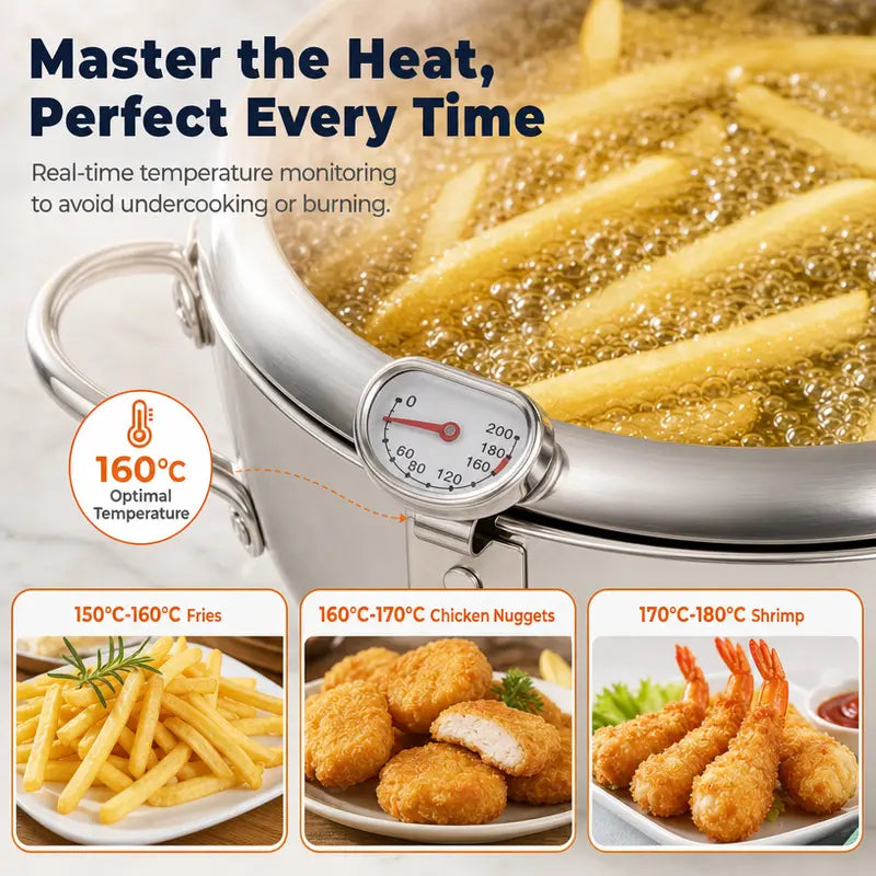 🔥 49% OFF 🍤 Japanese Tempura Deep Fryer – Crispy Results With Better Temperature Control