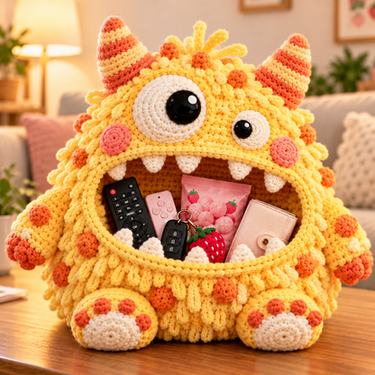 👾 DIY Crochet Monster Storage Basket Kit | 6 Ugly-Cute Designs