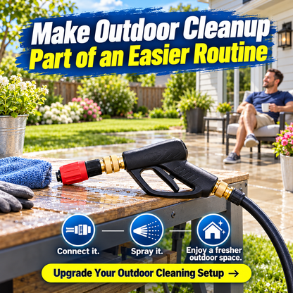 High-Pressure Water Spray Gun – Powerful Outdoor Cleaning Nozzle with Ergonomic Grip