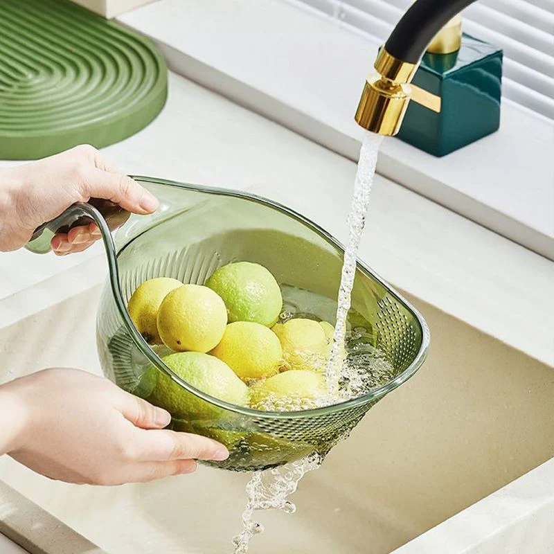 🥗 Multi-Purpose Rice Washing & Strainer Bowl | Wash Rice, Fruits & Vegetables