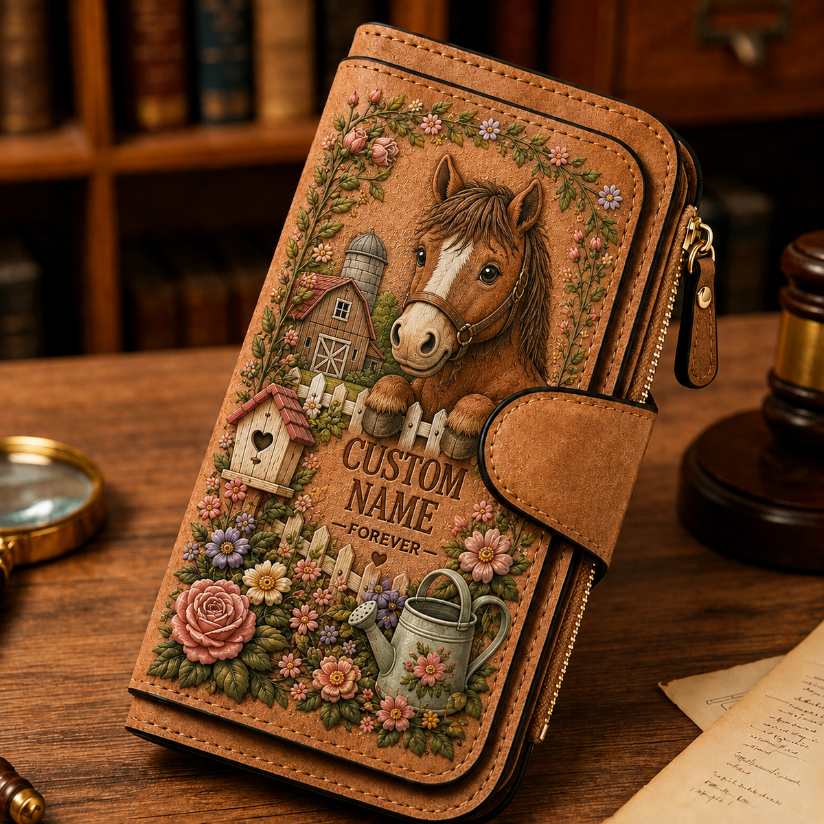 🌸 Personalized Embossed Wallet – Pick Your Style, Add Your Name 🌿