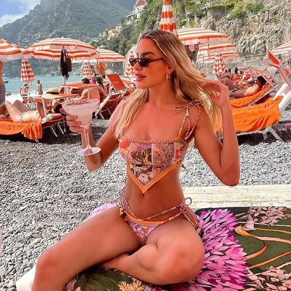 🔥Summer Hot Sale🌺👙 Boho Floral Bikini Set – Bold, Bright & Beach-Ready