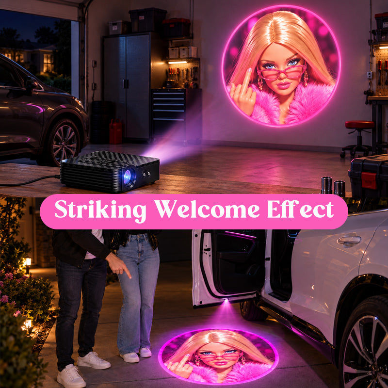 Pink Aesthetic Car Door Welcome Projector Light