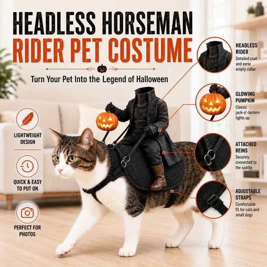 😺The Headless Horseman Rider™ Pet Costume🎃