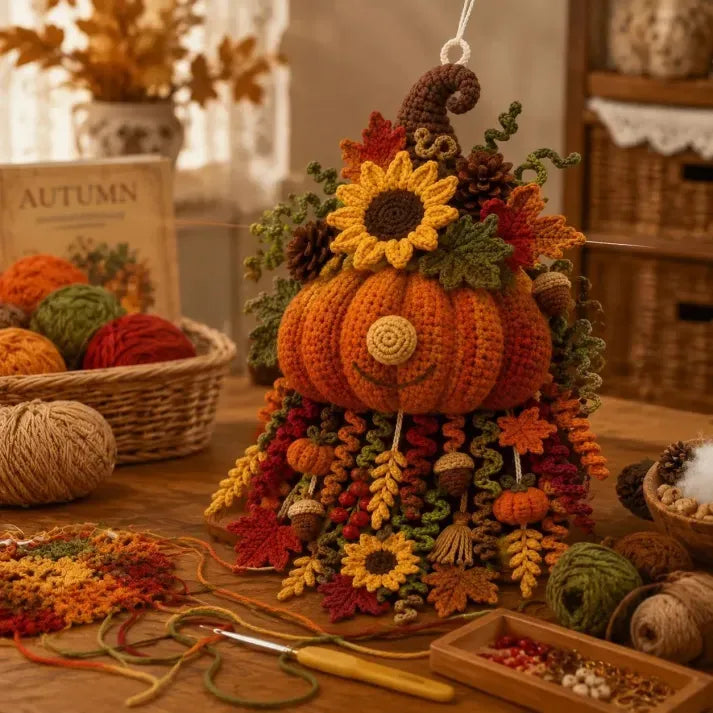🔥LAST DAY 49% OFF - 🧶 DIY Seasonal 3D Crochet Door Hanger Kit Collection | Coordinated Yarn, Filling, Accessories & Step-by-Step Instructions Included 💕