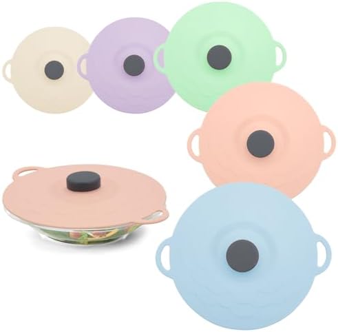 5 Pcs Non-Slip Silicone Suction Container with Lid