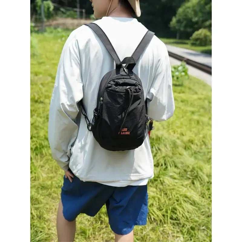 🎒Unisex Lightweight Color Block Nylon Mini Backpack – Compact & Water-Resistant Daypack for Every Adventure! 🌈🚶‍♂️