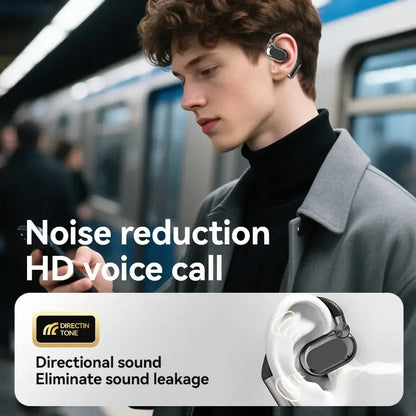 ⚡48% OFF⚡ Open Music Bluetooth Earbuds, Adjustable Open Ear Headphones with LED Charging Case