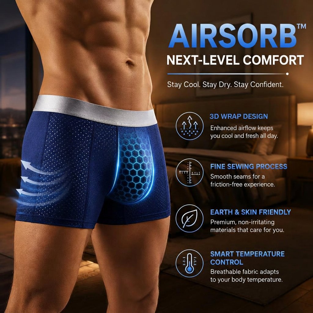 🏆45K+ SOLD 🔥2026 HOT SALE  AirSorb™ Premium All-Day Comfort IceSilk Mesh Men's Boxer
