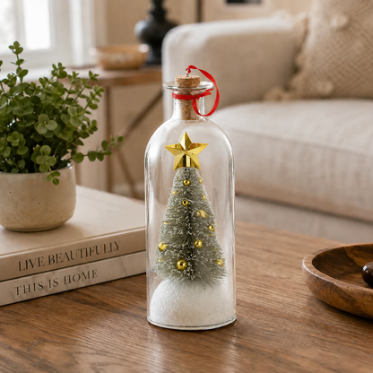 🎅🎄 Recordable Christmas Tree In Bottle Ornament | Voice Message Keepsake Giftcordable Message in a Bottle