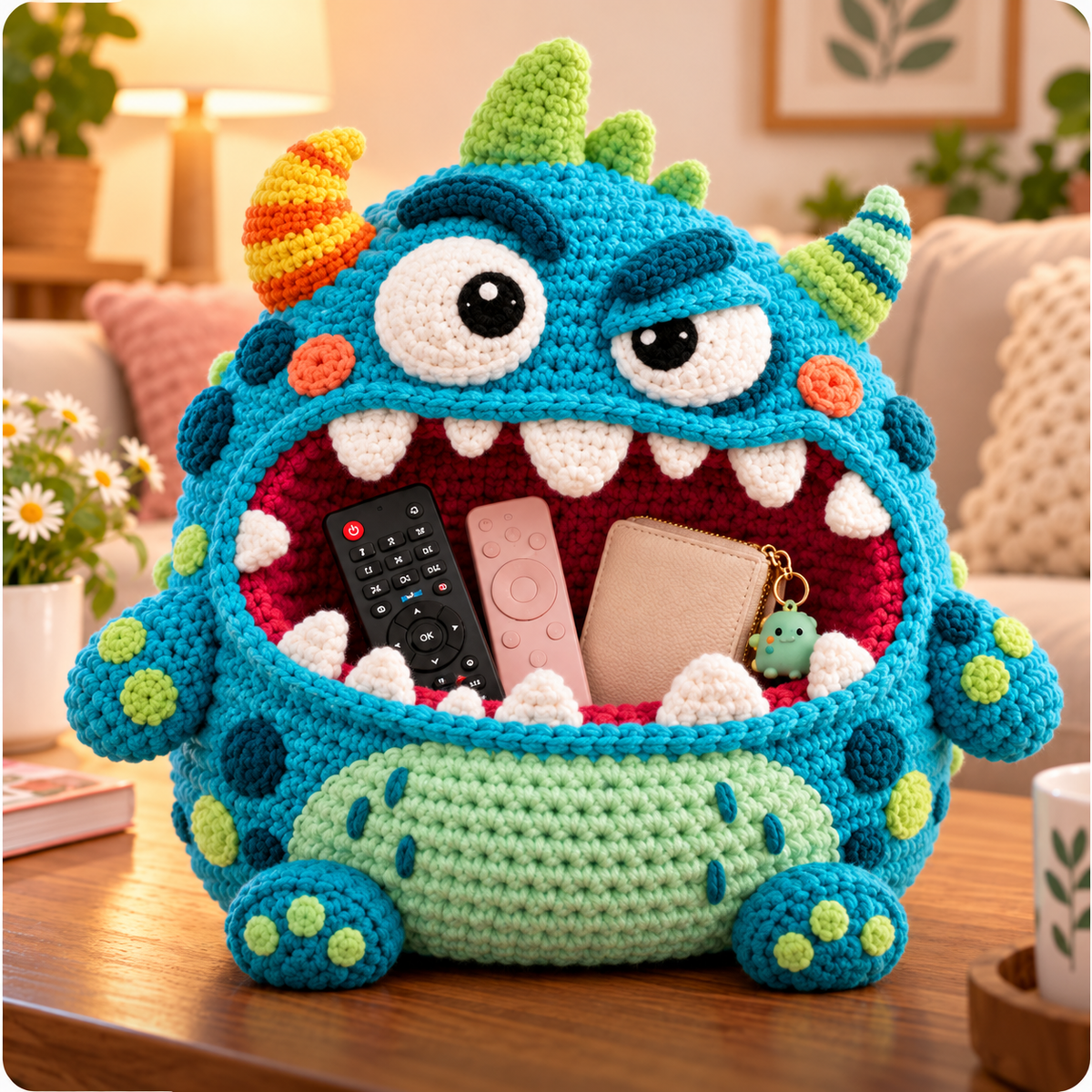 👾 DIY Crochet Monster Storage Basket Kit | 6 Ugly-Cute Designs