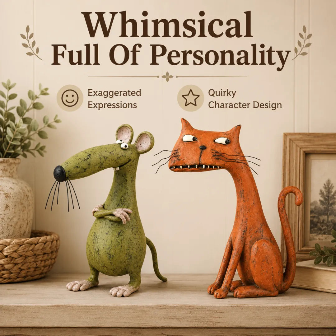 ✨Whimsical Vintage Animal Figurine with Quirky Charm