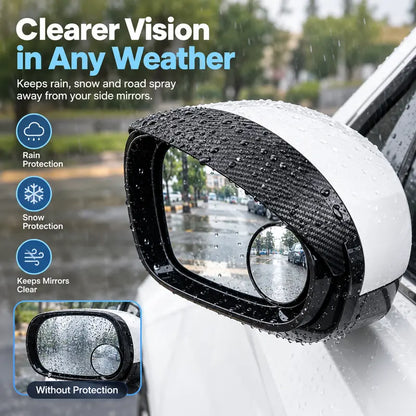 🎁2-in-1 Rearview Mirror Rain Visor with 360° Blind Spot Mirror!!!