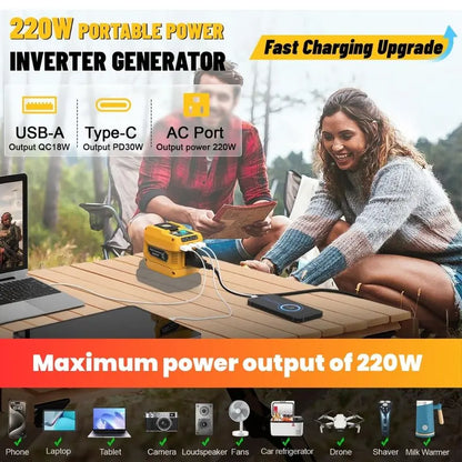 220W Portable Power Inverter Compatible