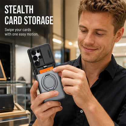 2-in-1 Shockproof Phone Case with Hidden Card Holder