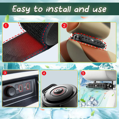 Stylish, Powerful & Space-Saving Car Rear Seat Cooling Fan