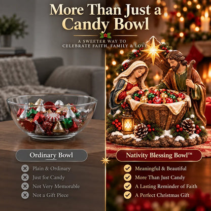 ✝️ Nativity Christmas Treat Bowl Centerpiece | Bethlehem Star & Warm Glow