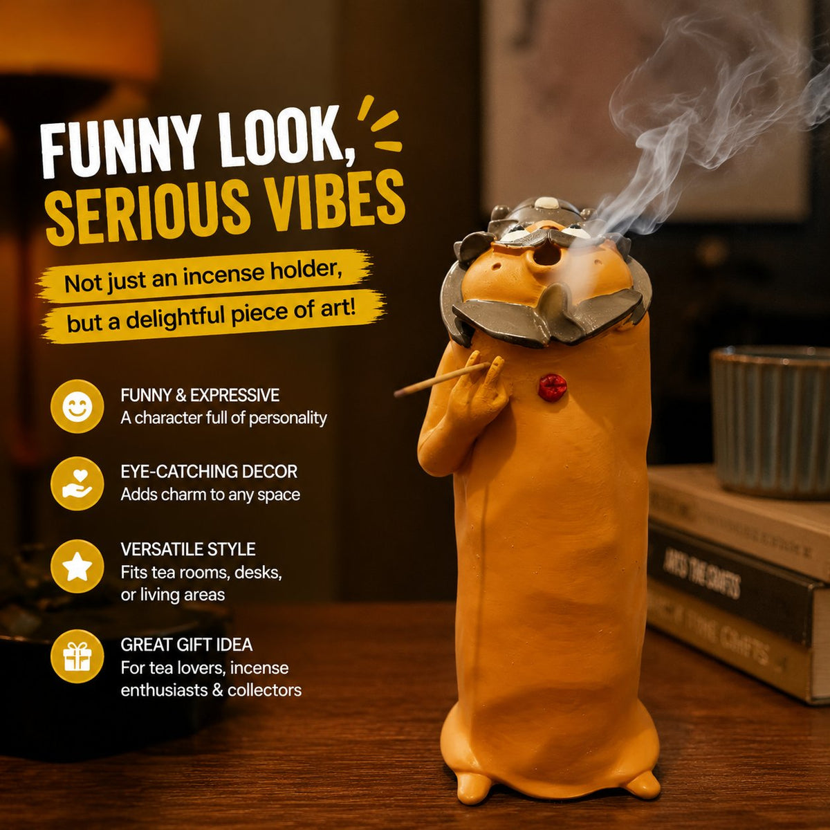 🎉 Lazy Bath Man Incense Burner 🛁🧘