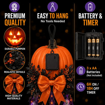 🎃 49% Off – Limited-Time Halloween Offer 👻 Glowing Pumpkins and Ghosts as Door Decorations