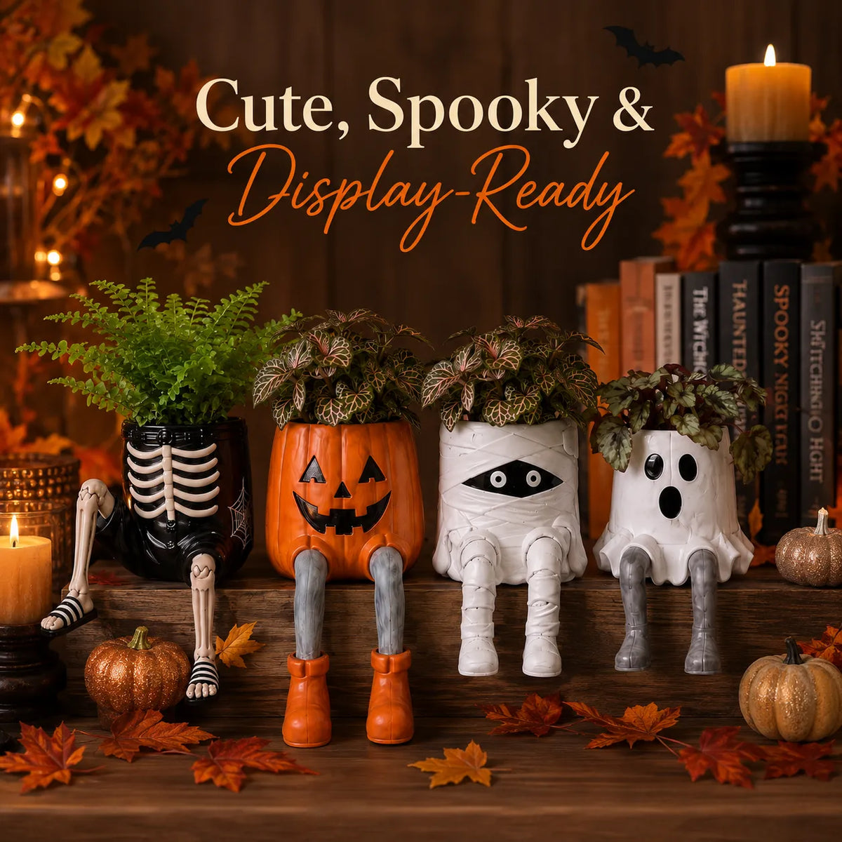 Halloween Planters with Legs