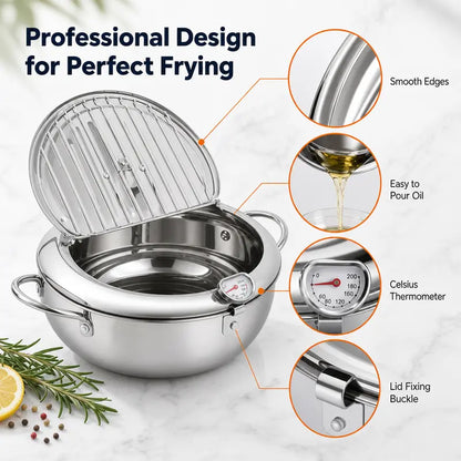 🔥 49% OFF 🍤 Japanese Tempura Deep Fryer – Crispy Results With Better Temperature Control