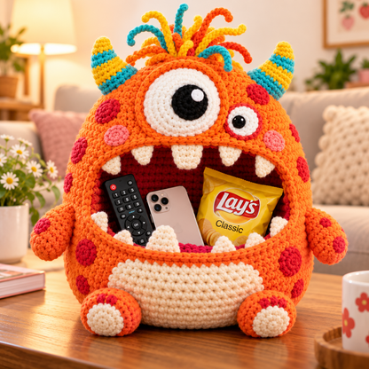 👾 DIY Crochet Monster Storage Basket Kit | 6 Ugly-Cute Designs