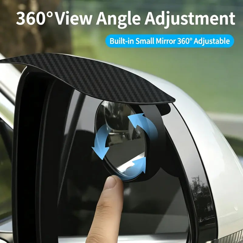 🎁2-in-1 Rearview Mirror Rain Visor with 360° Blind Spot Mirror!!!