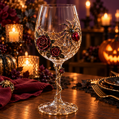 🎃 Halloween Decorative Wine Glass Collection | 5 Spooky Designs