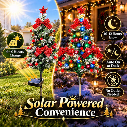🔥HOT SALE 50% OFF🌲 Solar Cedar Christmas Tree Lights| Festive Outdoor Holiday Decor
