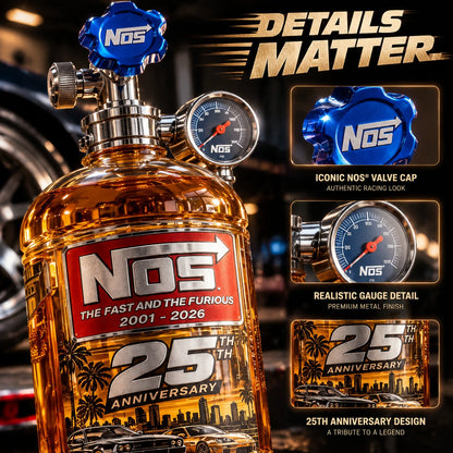 ⏳ Last Day 49% OFF – 25th Anniversary Street Racing Nitrous Tank Whiskey Decanter with Collector’s Box