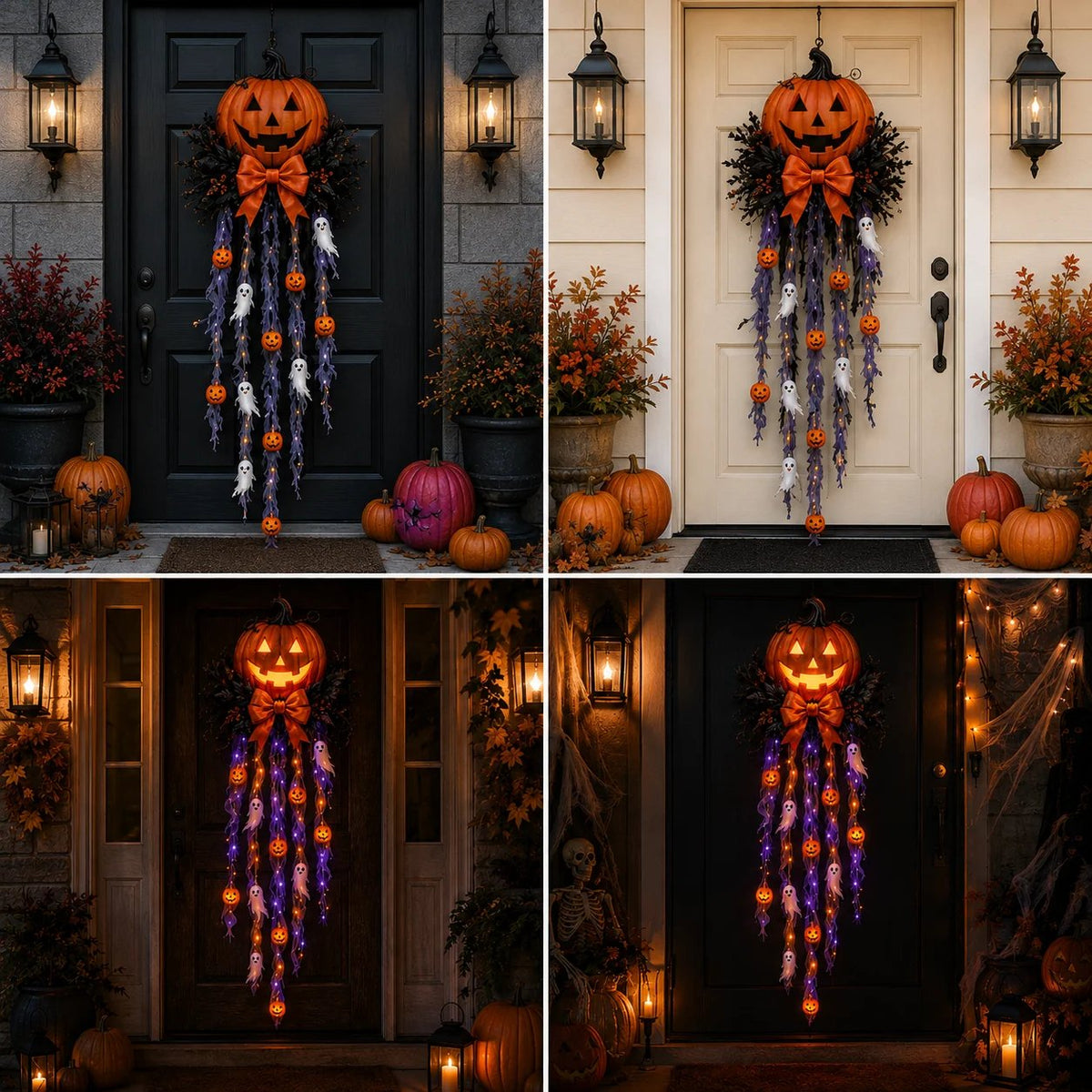 🎃 49% Off – Limited-Time Halloween Offer 👻 Glowing Pumpkins and Ghosts as Door Decorations