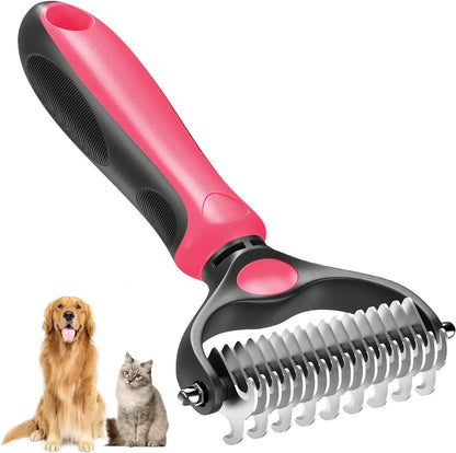 🐾 Pet Grooming Brush — Painless Shedding & Detangling Comb
