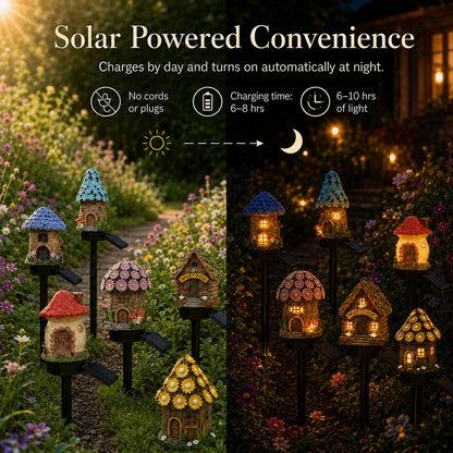 🔥Last Day 52% OFF🍄Solar Fairy-Tale Mushroom Cottage Garden Light💡