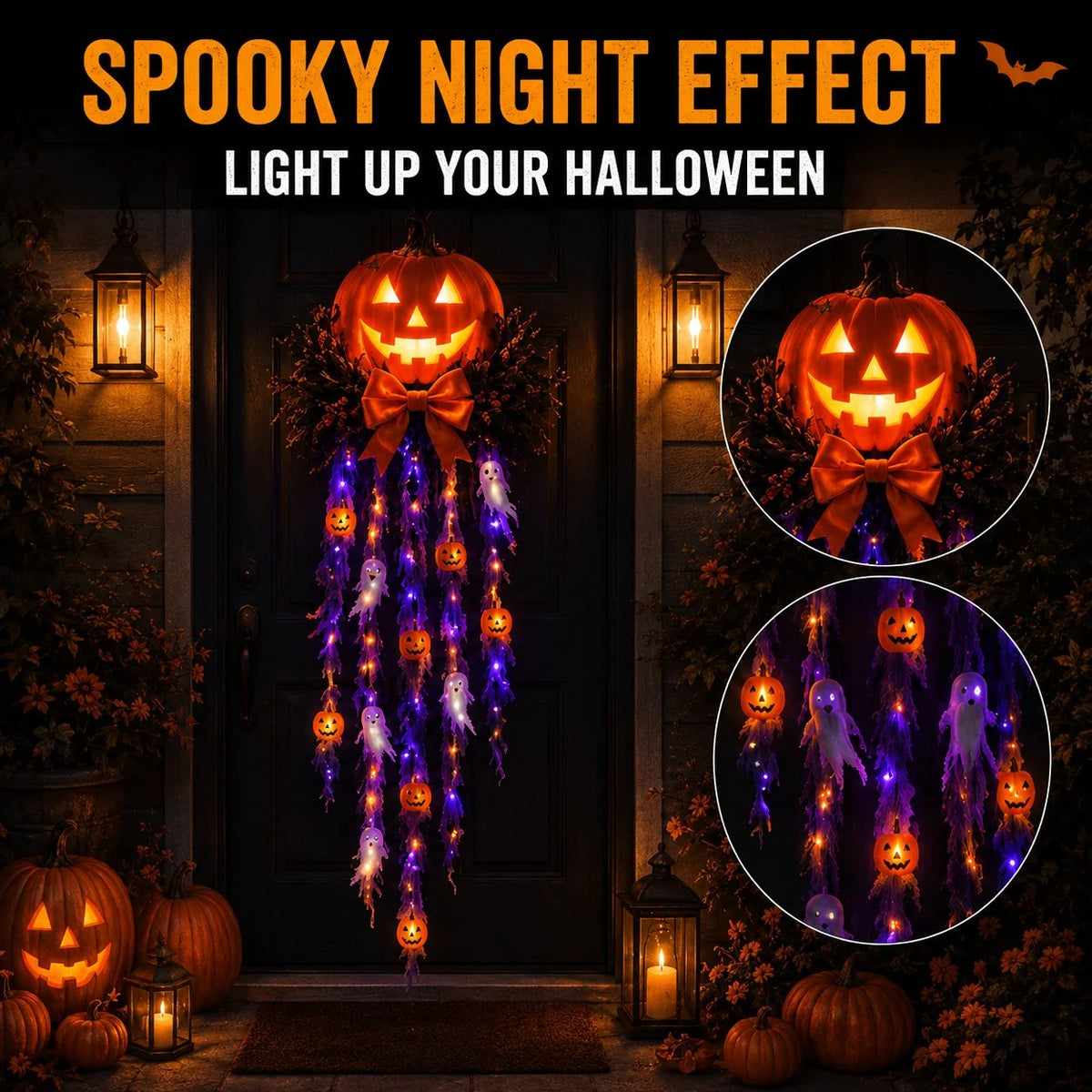🎃 49% Off – Limited-Time Halloween Offer 👻 Glowing Pumpkins and Ghosts as Door Decorations