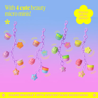 💜 Surprise Bracelet with Mini Beauty Products | Clip-On Bag Charm, Y2K Pastel Style